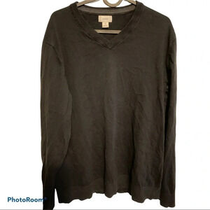 Old Navy black men’s knit V-neck Sweater Sz  XL